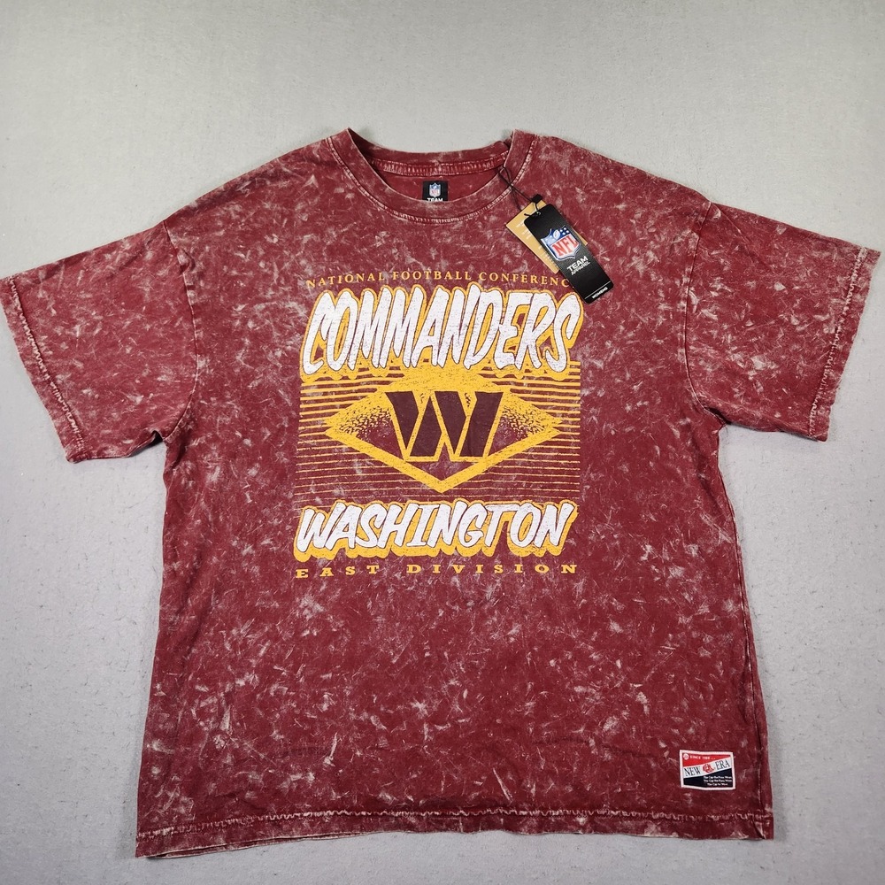 Women's New Era Washington Commanders Red Tye Dye T Shirt Size Medium NWT